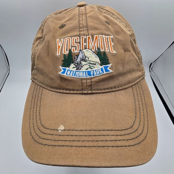 Prairie Mountain Yosemite National Park Brown Hat Adjustable Baseball Cap - Picture 1 of 10